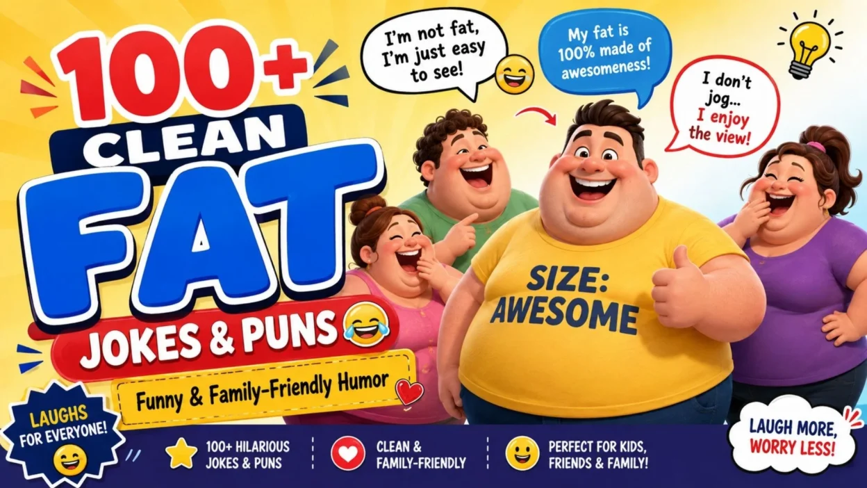 100+ Clean Fat Jokes & Puns 😂 Funny & Family-Friendly Humor