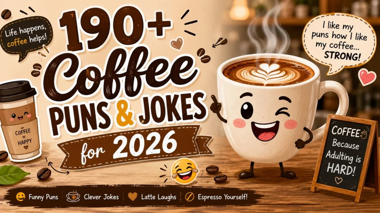 190+ Coffee Puns & Jokes for 2026 ☕😂
