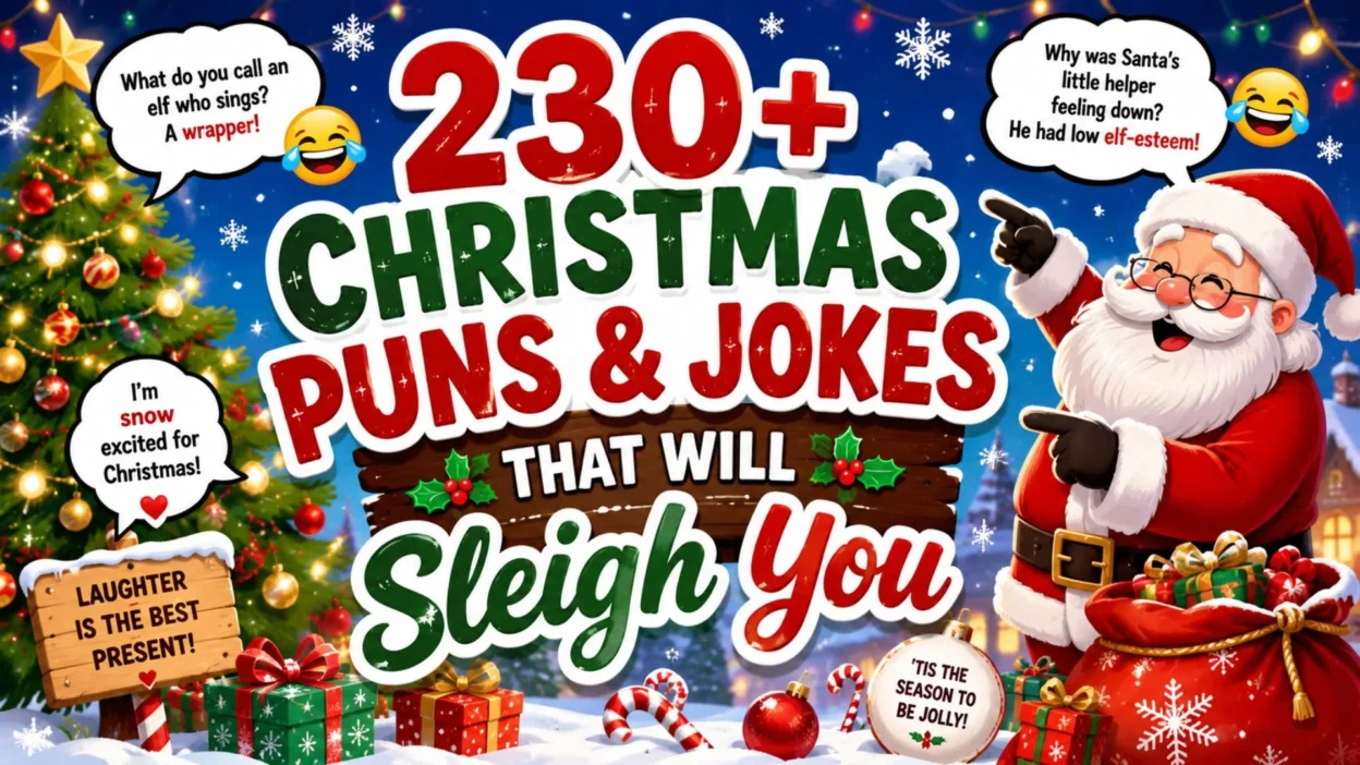 230+ Christmas Puns & Jokes That Will Sleigh You 🎄😂