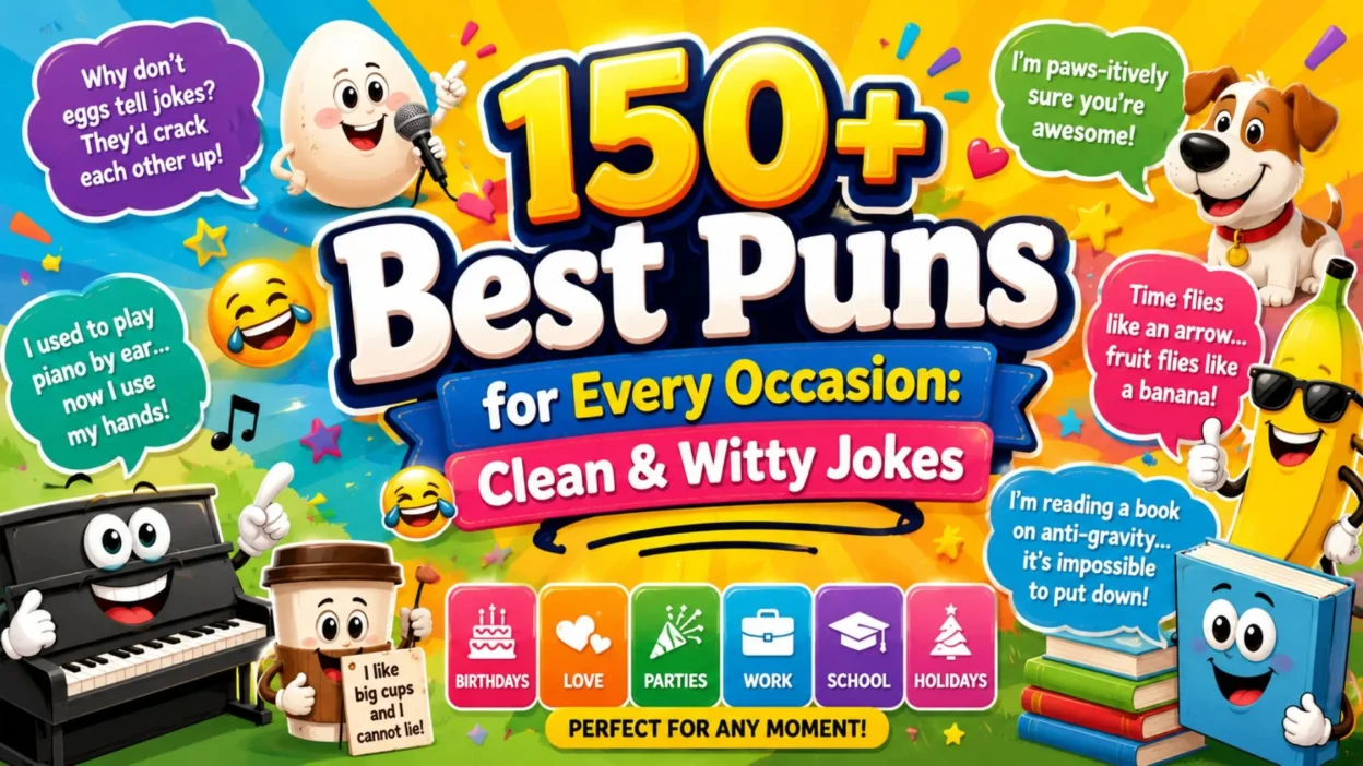 150+ Best Puns for Every Occasion Clean & Witty Jokes 😂