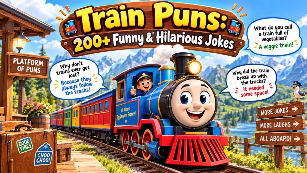 Train Puns 200+ Funny & Hilarious Jokes 🚂