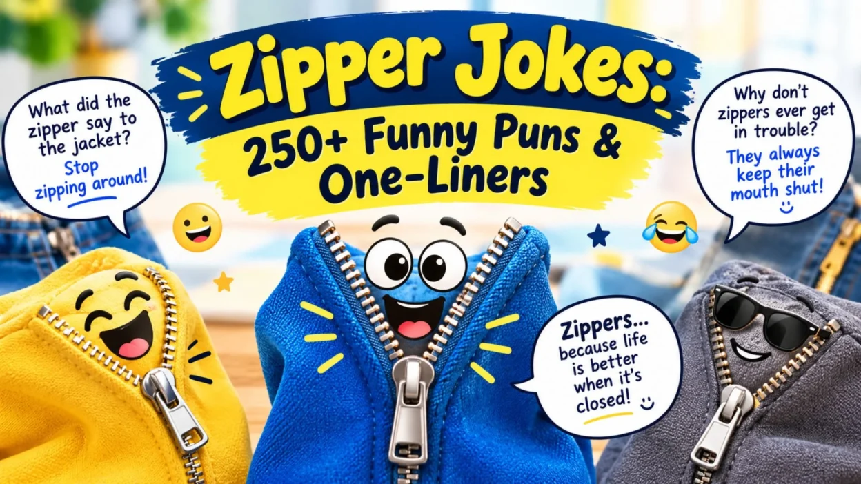 Zipper Jokes: 250+ Funny Puns & One-Liners