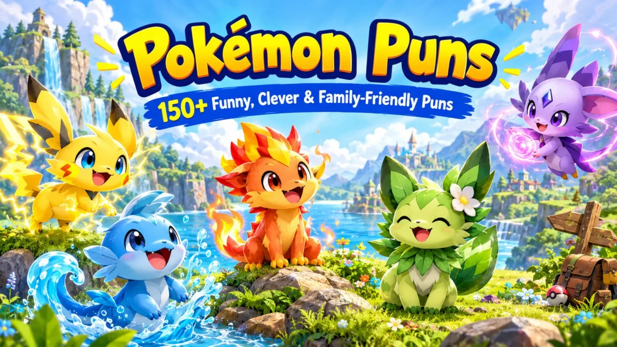 Pokémon Puns 150+ Funny, Clever & Family-Friendly Pokémon Puns ⚡😂